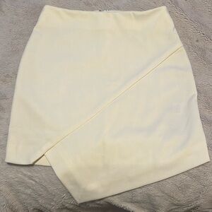 TOBI cream asymmetrical mini skirt XS